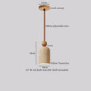GobekUsa Yellow Travertine LED Pendant Lights for Kitchen Island Bedroom Dining Table