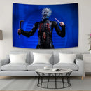 GobekUsa Jack-O-Lantern Wall Tapestry: Boho Halloween Horror Movie Decor for Home & Bedroom