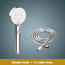 GobekUsa 5-Function Shower Head with Stop Button, 10cm Panel, Silicone Gel Holes