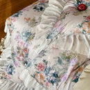 GobekUsa French Flowers Lace Ruffles Princess Bedding Set with 1000TC Egyptian Cotton