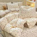 GobekUsa Cartoon Cat Floral Duvet Set, Girls' Pink Bedding Collection