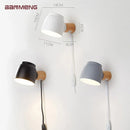 GobekUsa LED Wall Lamp with E14 Light Source and Switch for Indoor Illumination