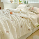 GobekUsa Double Layer Yarn Summer Quilt: Super Soft Skin-friendly Comforter Blanket