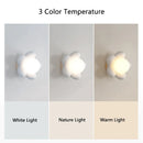 GobekUsa Kids Flower Resin Wall Lamp LED G9 Bulb White Pink Creative Bedroom Decor