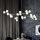 GobekUsa Glass Balls LED Pendant Lights: Modern Branches Style Chandeliers for Living Room