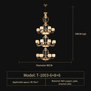 GobekUsa Jade Zinc Alloy Chandelier for Living Room, Restaurant, Hall - Elegant Chinese Design
