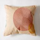 GobekUsa Abstract Embroidered Pillow Cover 45x45cm Pink Beige for Living Room