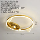 GobekUsa Gold LED Ceiling Lights Remote Control Dimmable Living Room Kitchen Lighting