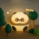 GobekUsa Cute Panda Silicone LED Night Light USB Rechargeable Timer Sleep Lamp