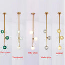 GobekUsa LED Glass Ball Pendant Light Brass Luminaire for Home Decor