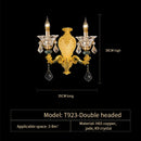GobekUsa Luxe Crystal Chandelier: Elegant Copper Living Room Dining Candle Light