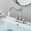 GobekUsa Black Brass Waterfall Basin Faucet - Single Handle Vanity Tap