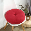 GobekUsa Grey Linen Round Floor Pillow Seating Cushion with Zippered Cover Pouf