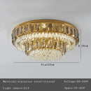 GobekUsa Crystal Round Ceiling Chandelier for Modern Room Decor, Luxury Lamps - 2025 Lumens
