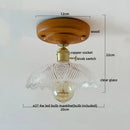 GobekUsa LED Wood Canopy Ceiling Lamp Modern Living Room Light Fixtures