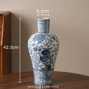 GobekUsa Blue & White Porcelain Vase Pot for Stylish Room Aesthetic Decor & Flowers