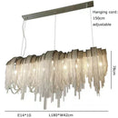GobekUsa Aluminum Chain Pendant Lights Postmodern Tassel Hanging Lamp for Dining Table