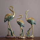GobekUsa Crane Bird Sculpture: Handcrafted Resin Ornament for Home Decor