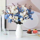 GobekUsa Artificial Orchid Magnolia Bouquet for Wedding Home Decor and Easter, Living Room Fake Flower