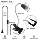 GobekUsa Adjustable Gooseneck Clip Lamp Holder for Home Office Bedside