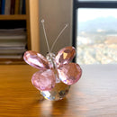 GobekUsa Crystal Butterfly Figurine Glass Paperweight Sculpture Christmas Decor Gift