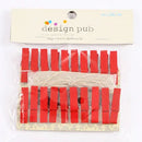 GobekUsa 50-Piece Mini Wooden Clips for Photos Crafts, 25mm Small Clothespin Decoration