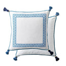 GobekUsa Chinoiserie Style Blue White Porcelain Birds Floral Lumbar Pillow Case