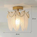 GobekUsa Glass Shade Ceiling Light - Modern Minimalist Balcony Decor