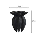 GobekUsa Black Jellyfish Petal Vase - Artistic Home Décor Handicraft