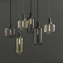 GobekUsa Industrial Stained Glass Pendant Lamp LED Hanging Lights for Dining & Living Room