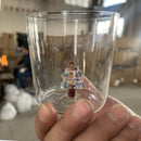 GobekUsa 300ml 3D Christmas Tree Wine Glass Cup - Elegant Holiday Gift Drinking Glass