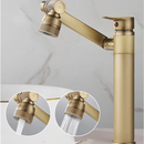 GobekUsa Antique Bronze Bathroom Sink Faucet Hot Cold Water Mixer Deck Mounted
