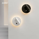 GobekUsa Dimmable LED Wall Lamp with Touch Switch, 340° Rotatable Backlight for Bedside & Study