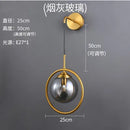 GobekUsa Glass Ball LED Wall Lamp: Nordic Modern Bathroom Mirror Sconce, Retro Decor Lighting
