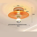 GobekUsa Blue Flower Glass LED Ceiling Light | Nordic Modern Flush Mount Lamp