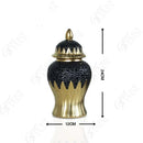GobekUsa Elegant Golden Porcelain Jar for Home Decoration and Storage