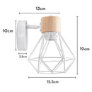 GobekUsa Iron White Cage Wall Lamp for Modern Indoor Lighting
