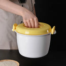 GobekUsa 6-in-1 Cooking Pot for Microwave Steaming, Rice, Pasta, Soup, and Vegetables