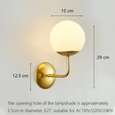 GobekUsa Iron Wall Lamp with Glass Ball, Elegant Sconce Light for Home Stairs and Reading