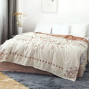 GobekUsa Japanese Cotton Single Bedspread with Pillow Towel - Floral Birds Design