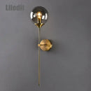 GobekUsa Golden Glass Ball Wall Lamp: Modern Nordic Style Bedside & Living Room Lighting