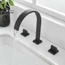 GobekUsa Brass Chrome Bathroom Sink Faucets Deck Mounted Double Handle Hot Cold Tap