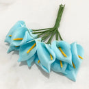 GobekUsa Blue Flower Cherry Stamen Berries Bundle for DIY Christmas Wedding Decor