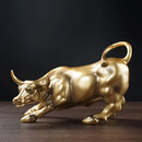 GobekUsa Gold Wall Street Bull Statue: Office Decor, Living Room Ornament, Desk Decoration