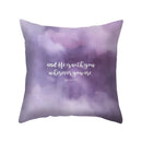 GobekUsa Blue Purple Polyester Pillow Case Throw Pillow Cover for Home Office Bedroom Sofa