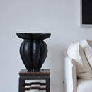 GobekUsa Black Jellyfish Petal Vase - Artistic Home Décor Handicraft