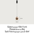 GobekUsa Gold Metal Luster Pendant for Bedside & Kitchen Island - Minimalist LED Hanging Light