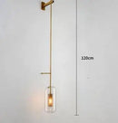 GobekUsa Gold Glass Wall Lamp: Post-modern E14 Industrial Sconce for Home Decor