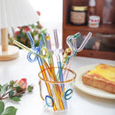 GobekUsa Glass Flower Handle Stir Bar for Coffee Cocktails Mixology and Home Parties
