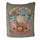 GobekUsa Double-sided Ethnic Tapestry Sofa Blanket